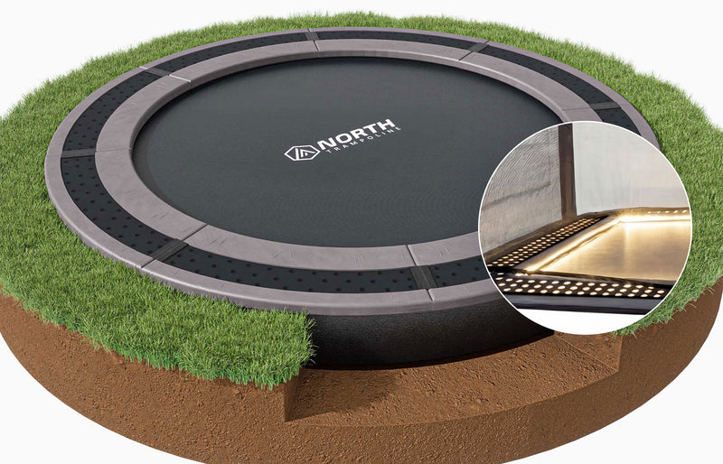 North In Ground Trampoline + Safety Net