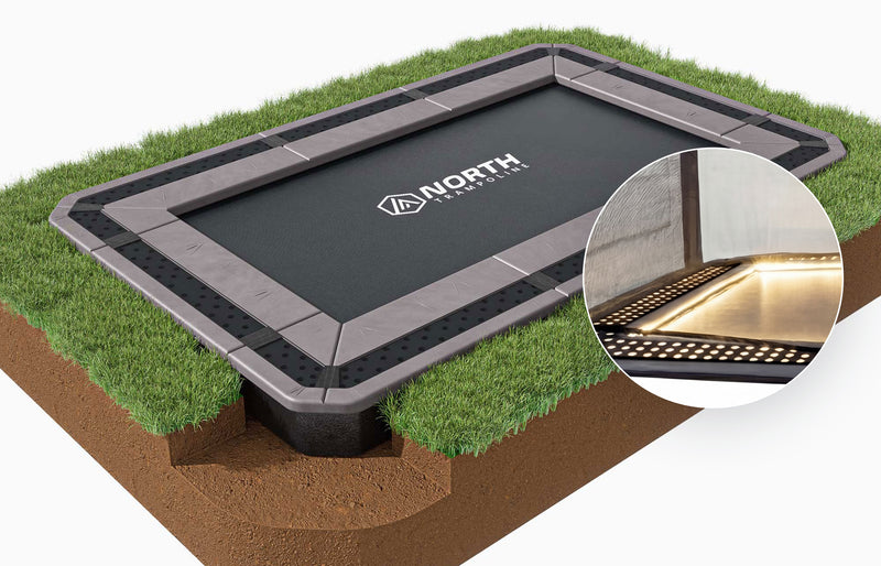 North In Ground Trampoline + Safety Net