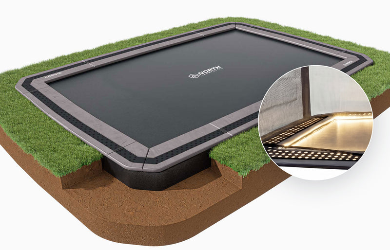 North In Ground Trampoline + Safety Net